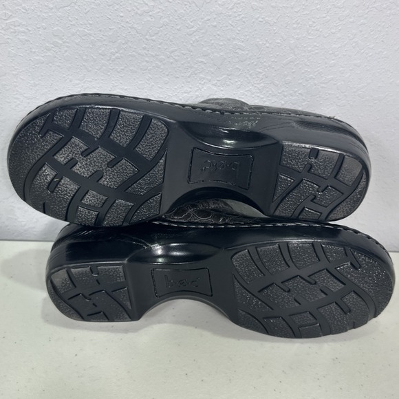 B.O.C Born Concept size 10  Peggy Croc Embossed Clog GRAY Faux Leather Shoe - Picture 8 of 9